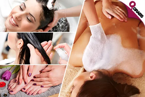 From QR165 Enjoy a Moroccan Bath with Either a Hairwash & Blowdry OR Hair Treatment OR Mani/Pedi! (Up to QR675 Value)